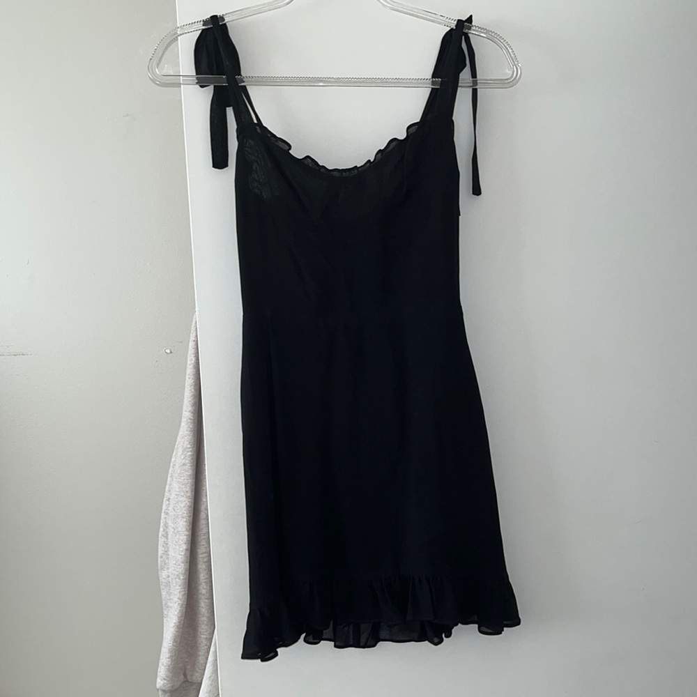 Reformation black mini dress